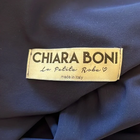 Chiara Boni La Petite Robe Erendira Velvet Trim Long Sleeve Gown - Picture 9 of 14